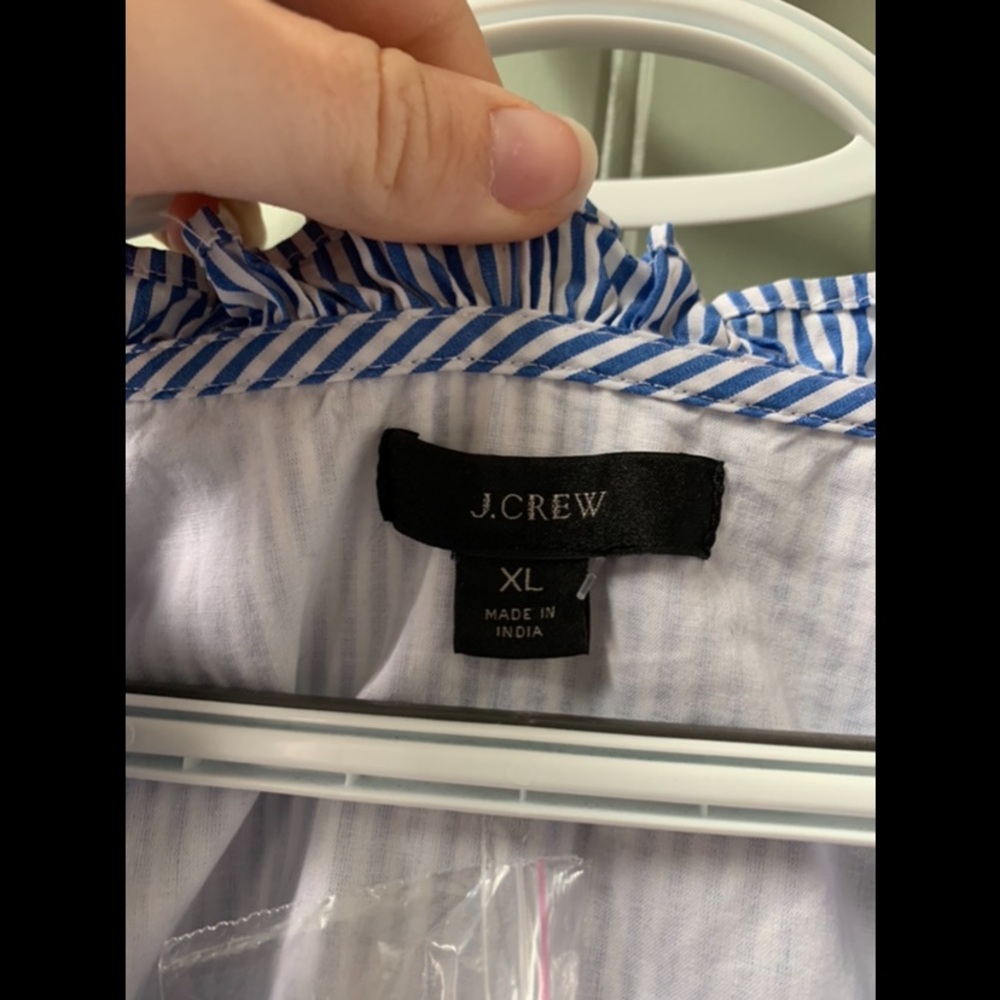 NWT J. Crew Blue and White Striped Dress- Size XL - Picture 3 of 5